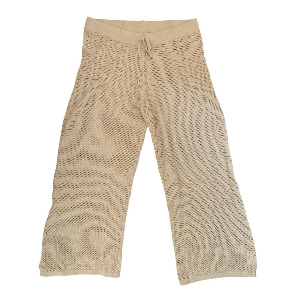 Pact Knit Pants XL Beige Organic Cotton Linen Beach Coastal Boho Resortwear